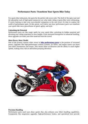 High-Performance Upgrades for Maximum Speed