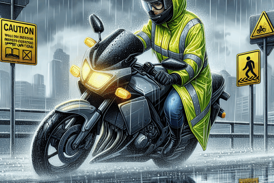 how to ride a motorcycle in the rain safely.